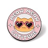 Cute Meow Cat with Glasses Alloy Enamel Pins JEWB-A024-09C-1