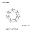 Alloy and Clear Glass Rhinestone Flower Garland Brooch PW-WGF0DFC-02-1