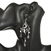 Halloween Stainless Steel Glass Dangle Earrings EJEW-TA00833-2