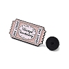 Rectangle Stamp Always Overthinking Zinc Alloy Enamel Brooch JEWB-C028-01E-EB-3