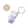 Imitation Bubble Tea Resin Pendant Keychain KEYC-JKC01234-3