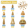  80Pcs 8 Style Tibetan Style Alloy Beads Cone & Caps FIND-NB0003-15-2
