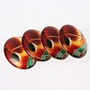 Starry Sky Printed Glass Oval Cabochons GGLA-N003-18x25-D-4