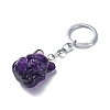 Natural Amethyst Keychains KEYC-P011-03P-07-2