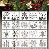 20Pcs Christmas PET Painting Stencils DIY-D001-10-1