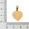 304 Stainless Steel Heart Pendants STAS-R162-01G-04-3