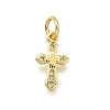 Brass Micro Pave Cubic Zirconia Pendants KK-Z100-41G-02-1