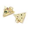 Brass Micro Pave Cubic Zirconia Pendants KK-Z120-23G-2