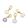 Alloy Enamel Sheep Pendant Decorations X-HJEW-JM00706-1