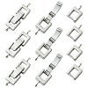 10Pcs Rack Plating Brass Fold Over Clasps KK-SC0006-67P-1