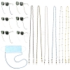 6Pcs ABS Plastic Imitation Pearl & Glass Eyeglasses Chains HJEW-YW00503-1