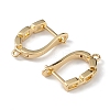 Brass Hollow Out Rectangle Hoop Earring Findings ZIRC-L097-058G-2