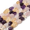 Natural Amethyst & Heated Citrine & Rose Quartz Beads Strands GG-CBA76A0-01-2