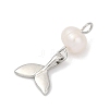 Natural Cultured Freshwater Pearl & Brass Pendants KK-U062-15P-2