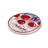 Flower Theme Printed Acrylic Cabochons MACR-J121-01E-3