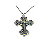 Cross Rhinestone Pendant Necklaces FK0815-4-1