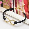 Fashion Wool Cord Link Bracelets BJEW-G221-04G-1