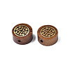 Natural Rosewood Undyed Beads WOOD-N013-025-3