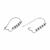 304 Stainless Steel Hoop Earrings Findings Kidney Ear Wires STAS-N092-138C-01-3