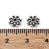 925 Thailand Sterling Silver Double Daisy Spacer Beads STER-NH0001-10AS-3