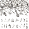 68Pcs 17 Styles Tibetan Style Alloy Pendants FIND-TA0006-19-1