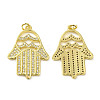 Rack Plating Brass with Cubic Zirconia Pendants KK-Q784-14G-1