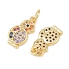 Brass Micro Pave Cubic Zirconia Pendants KK-G544-43G-2