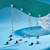 36Pcs 6 Colors Acrylic Pearl Beaded Cuff Earrings EJEW-UN0002-15-2
