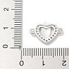 Rack Plating Brass Micro Pave Clear Cubic Zirconia Religion Heart Virgin Mary Connector Charms KK-L224-099P-04-3