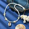 Natural Shell Pendant Necklace NJEW-TA00108-5