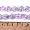 Electroplate Transparent Glass Beads Strands EGLA-Q136-02A-05-4