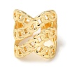 Rack Plating Brass Open Cuff Rings for Women RJEW-M162-13G-2