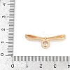 Brass Micro Pave Clear Cubic Zirconia Toggle Clasps Parts KK-U051-05G-3