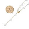 304 Stainless Steel and ABS Imitation Pearl Chain Necklaces NJEW-JN05266-6