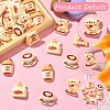 50Pcs 5 Styles Coffee Theme Opaque Resin Decoden Cabochons FIND-CJ0011-15-3