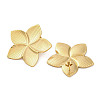 304 Stainless Steel Flower Stud Earrings For Women EJEW-B110-02G-01-2