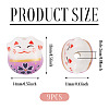9Pcs Handmade Printed Porcelain Beads PORC-TADJ0001-01A-3