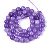 Dyed Natural White Jade Beads Strands G-T139-8mm-60-10-2