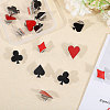 CHGCRAFT 16Pcs 4 Styles Playing Card Sign Enamel Pin JEWB-CA0001-51-4