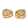 Brass Micro Pave Cubic Zirconia Pendants KK-P236-21G-2