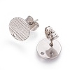 Non-Tarnish 304 Stainless Steel Ear Stud Findings STAS-O119-17B-P-1