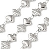 304 Stainless Steel Heart Link Chains CHS-Z004-22P-1