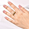 Wave Texture 304 Stainless Steel Finger Rings WGA78FE-01-2
