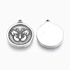 304 Stainless Steel Pendants STAS-O101-37AS-2