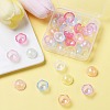 40Pcs 8 Colors Transparent Plastic Bead Caps KY-CJ0001-97-5