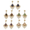 Natural Gemstone Stud Dangle Earrings EJEW-JE07269-01-2