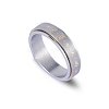 Om Mani Padme Hum Stainless Steel Rotatable Finger Ring PW-WG12553-02-4