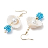 Shell Glass Dangle Earrings EJEW-MZ00424-03-4