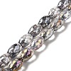Electroplate Transparent Glass Beads Strand GLAA-G088-06-2