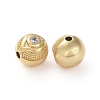 Brass Micro Pave Cubic Zirconia Beads ZIRC-G157-57G-02-2